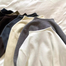 韩版温柔气质半高领宽松显瘦长袖针织衫女秋季软糯保暖内搭毛衣