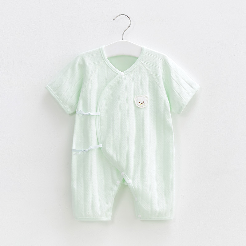 Ropa de verano para bebés recién nacidos, manga corta, algodón puro, estilo fino, 0-3 meses, conjunto de verano, 6 meses, mono unisex para bebé.