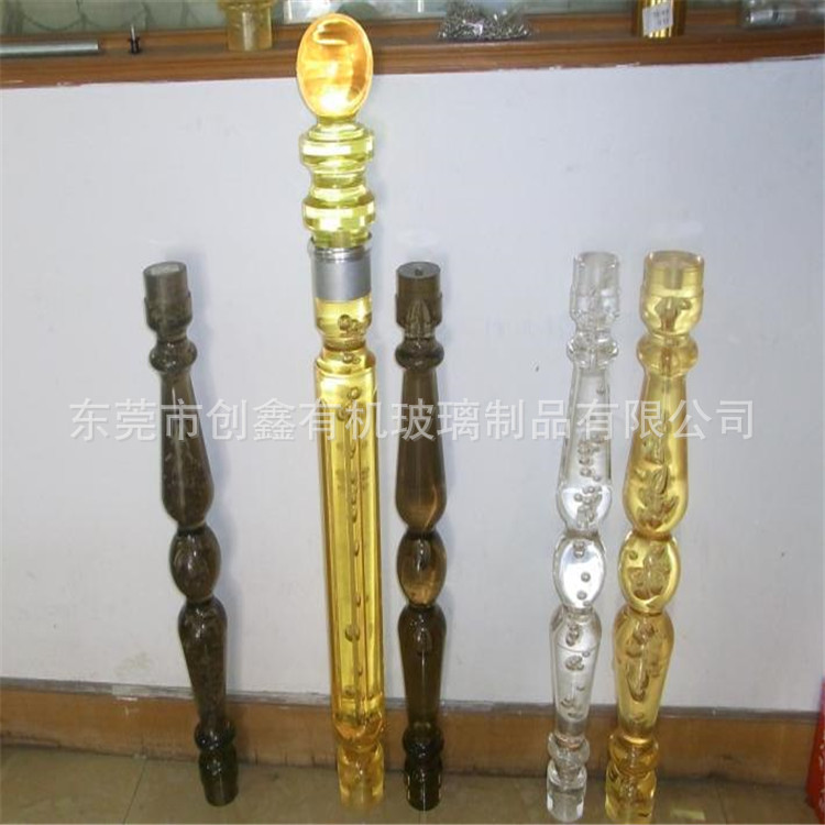 供应 工艺品亚克力立柱 晶莹透亮楼梯扶手 亚克力楼梯厂 楼梯立柱