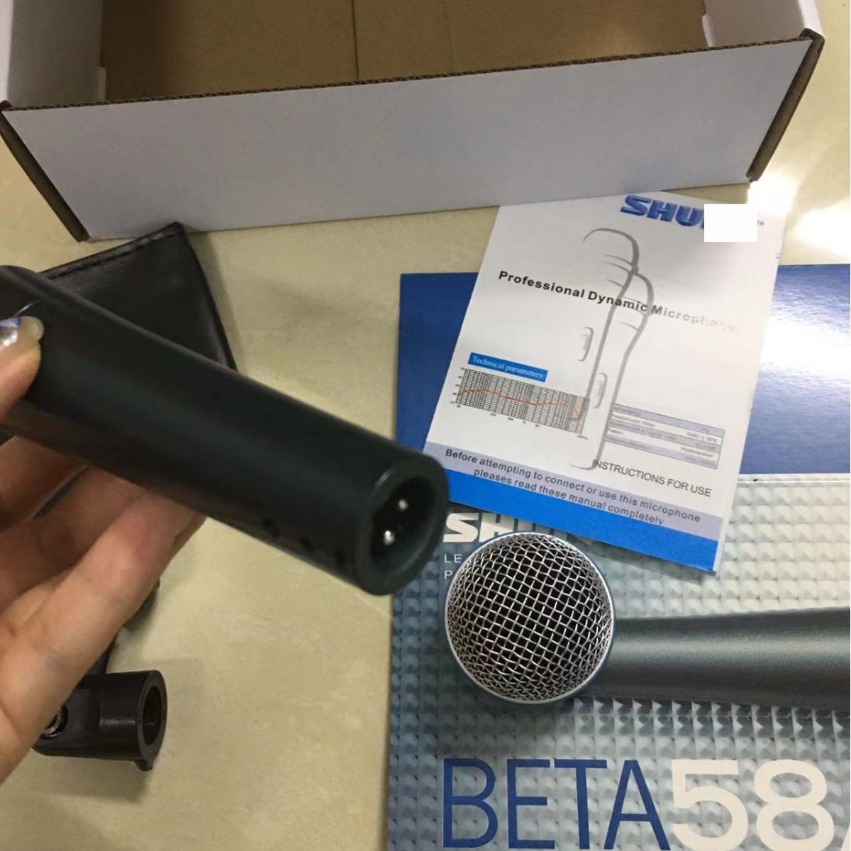 Comercio exterior transfronterizo BETA58A micrófono con cable vivo rendimiento de karaoke profesional hogar micrófono de mano