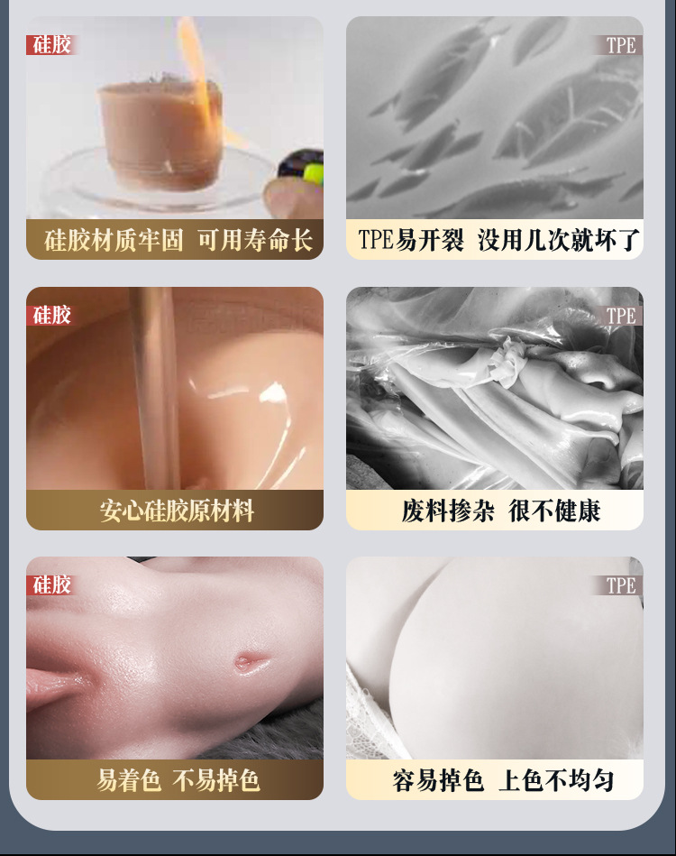Jiuai Silicone Male Masturbator Half-Body Realistic Vagina and Buttocks Manual Adult Toy — detail image 22