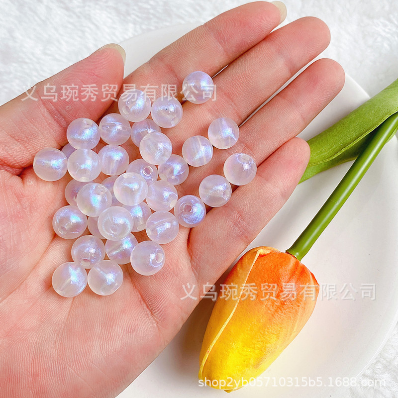 Perlas acrílicas con diseño estrella y sirena, accesorios DIY para pulseras