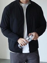 薄款轻量化透气防晒立领全能通勤休闲薄款夹克外套男太空灰黑色