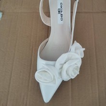 尖头法式花朵包头凉鞋仙女鞋子新款春夏季晚晚新品高跟后绊带单鞋