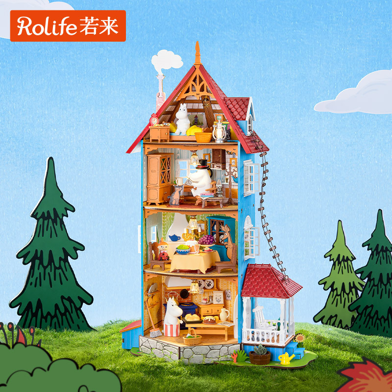Rolife DIY Handmade Miniature House Model Assembly Building Blocks Toys Children's Day Gift for Girls