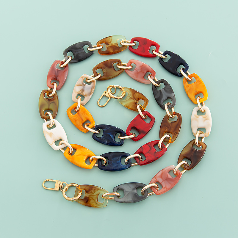 1 Piece Acrylic Color Block bag Mood Chain display picture 11