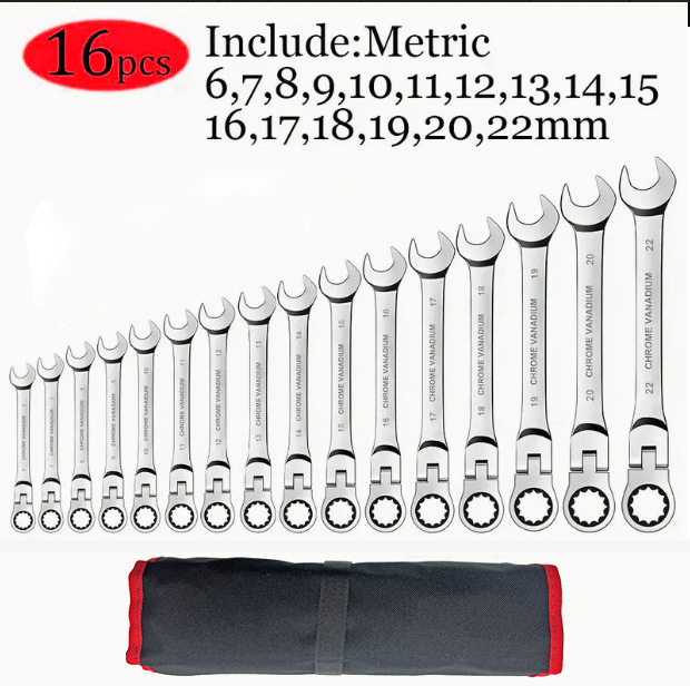 永锋YOFE16件活头棘轮扳手套装快递摇头跨境批发现货