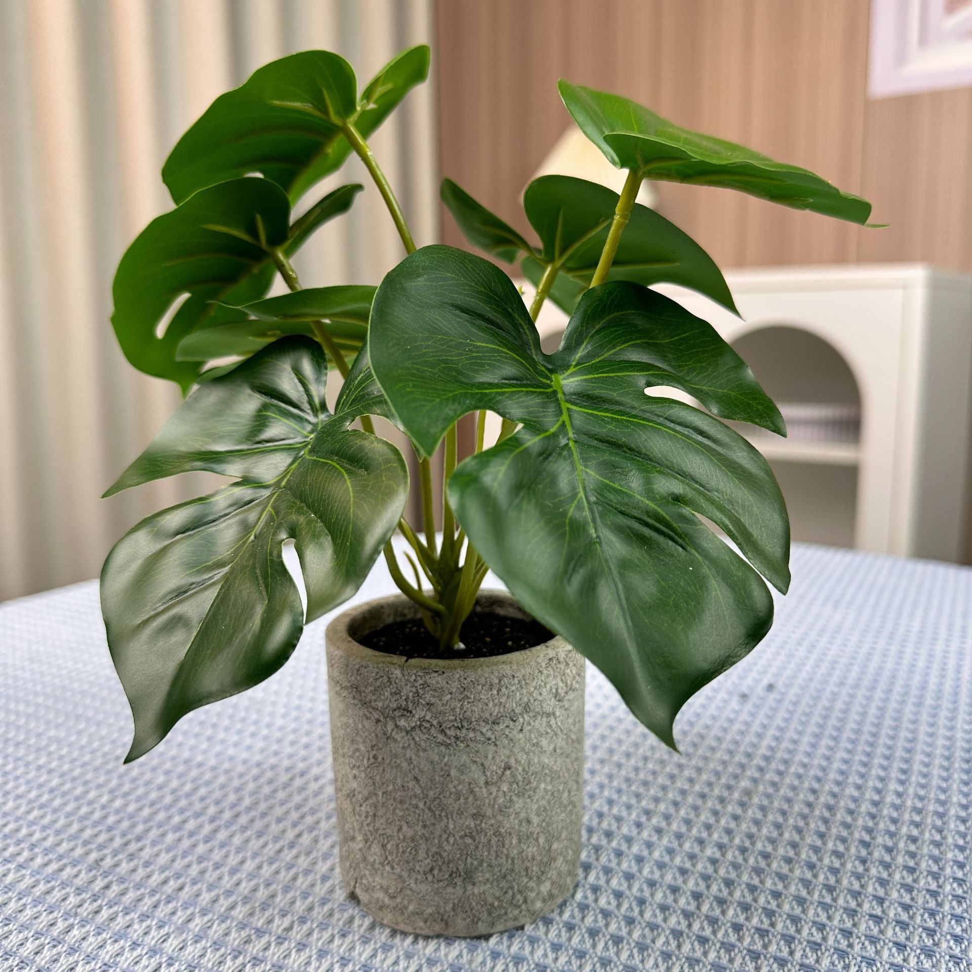 Gran planta de simulación nórdica, sala de estar de plátano para viajeros, plantas verdes falsas, plantas en macetas, ventanas para el hogar, decoración de paisajes, plantas verdes de simulación