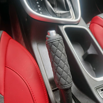 Cover Handbrake Cover Shoulder Pad — Sürətlər qutusu və əl tormozu başlıqları - black-handbrake-cover