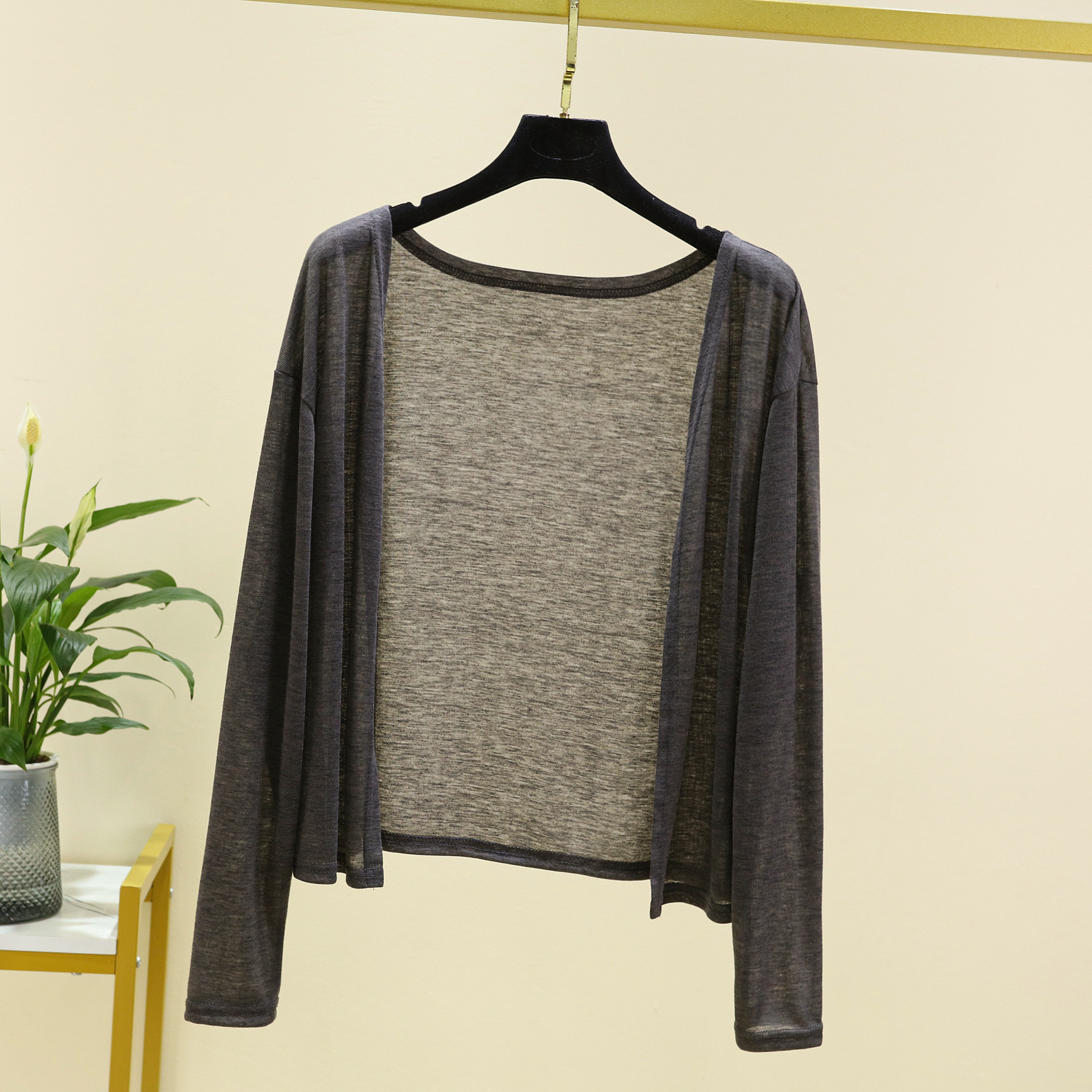 Delgada camisa de aire acondicionado al aire libre camisa de protección solar de verano de las mujeres capa fina chal de moda estilo occidental cardigan al aire libre