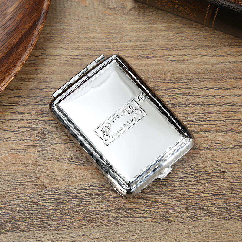 Matchbox multi-purpose metal matchbox small metal box brown black grain random without match double gun Matchbox multi-purpose metal matchbox small metal box brown black grain random without match double gun