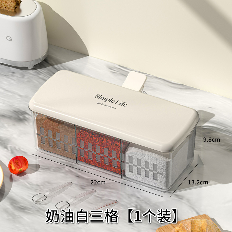 Caja de sabor transparente de tres grados de arroz blanco