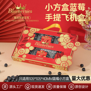 Blueberry Packaging Box 0.75kg Pack Classic Small Square Box Satchel Gift Box Empty Box 6-Pack Wholesale Free Shipping Premium Gift Box