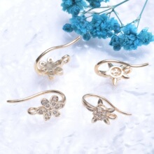 ��ɫ14K�����S�~΢��ʯѩ������������h DIY�ֹ�����������
