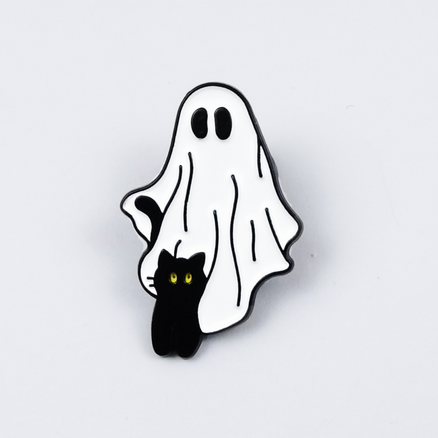 Broche de Gato Negro de Halloween de Aleación de Zinc Decorativo para Ropa