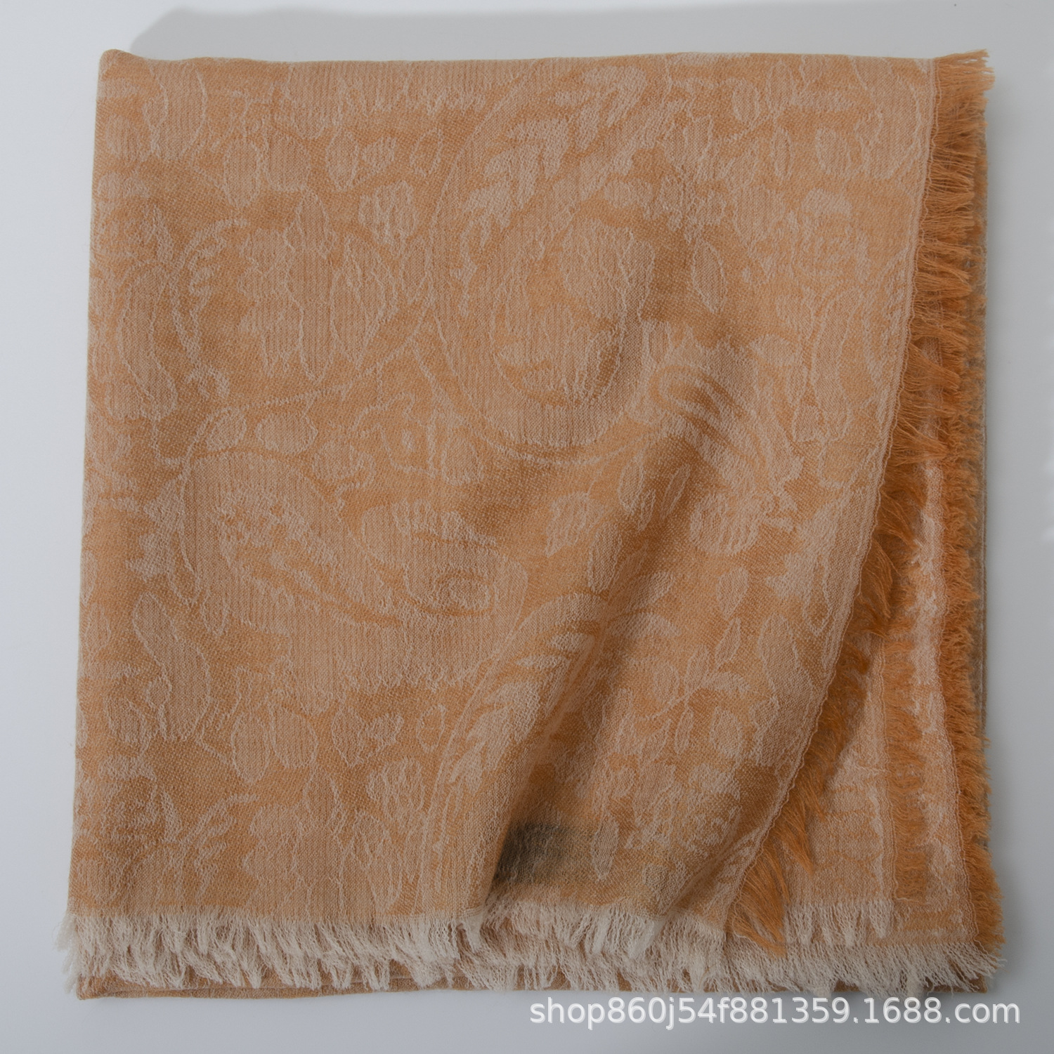 Bufanda Cuadrada de Lana Pura Soluble en Agua, Teñida con Hilo, Jacquard, a la Moda, Nueva Bufanda para Mujer, Fabricada en Mongolia Interior