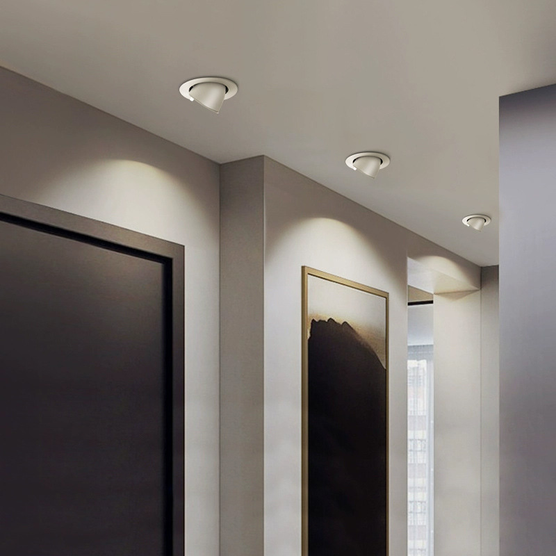 Fuente fábrica ángulo ajustable lámpara de nariz de elefante techo led incrustado Xiaoai luz de foco antideslumbrante de lavado de pared de espectro completo