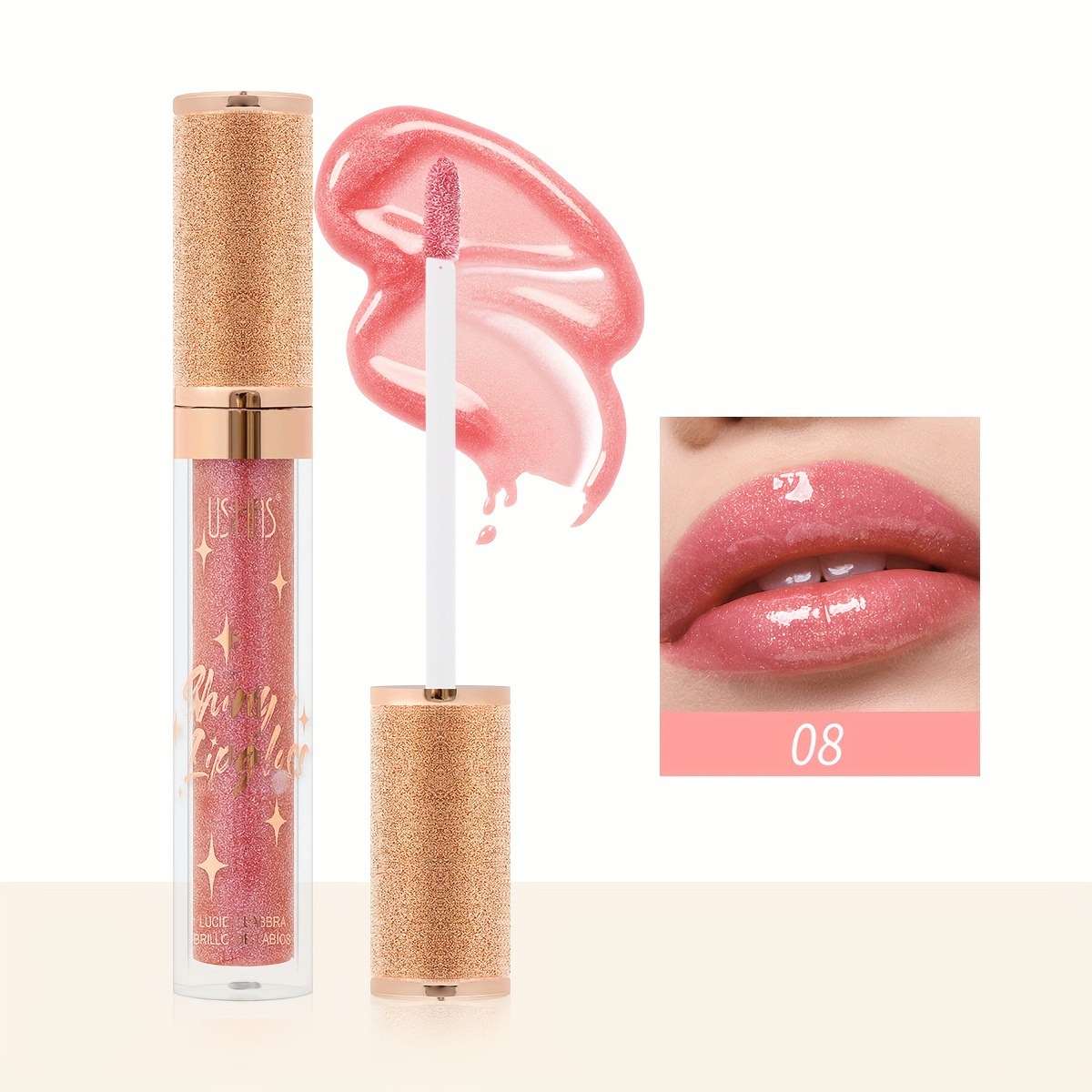 USHAS transfronterizo spot líquido lipstick esmalte lipstick lipstick miel de espejo agua lipstick maquillaje LG2582B