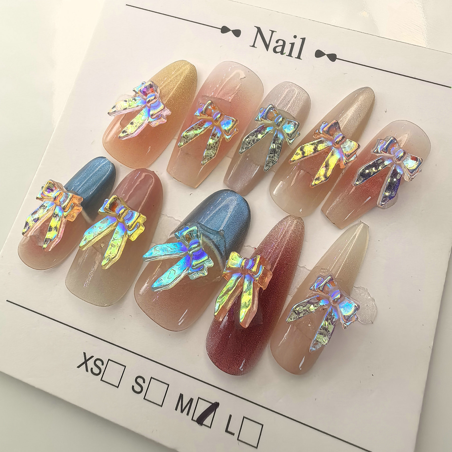 蝴蝶结飘带美甲饰品批发创意设计产业园区设计师设计元素原材料0