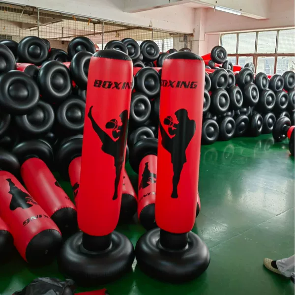 Manufacturer Pvc Inflatable Boxing Column Tumbler Training Punching Bag Toy Fitness Exercise Venting Strike Column