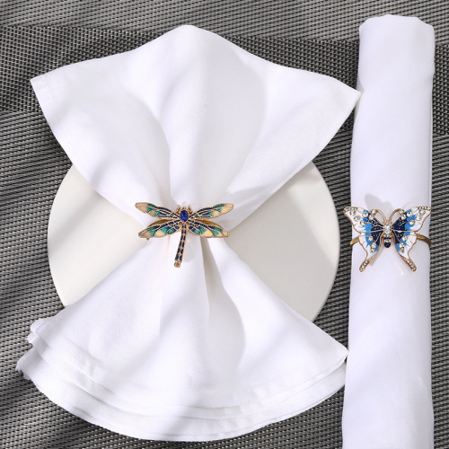 New Colorful Enamel Metal Butterfly Tablecloth Clip, Alloy Tablecloth Ring, Personalized Insect Series Tablecloth Holder