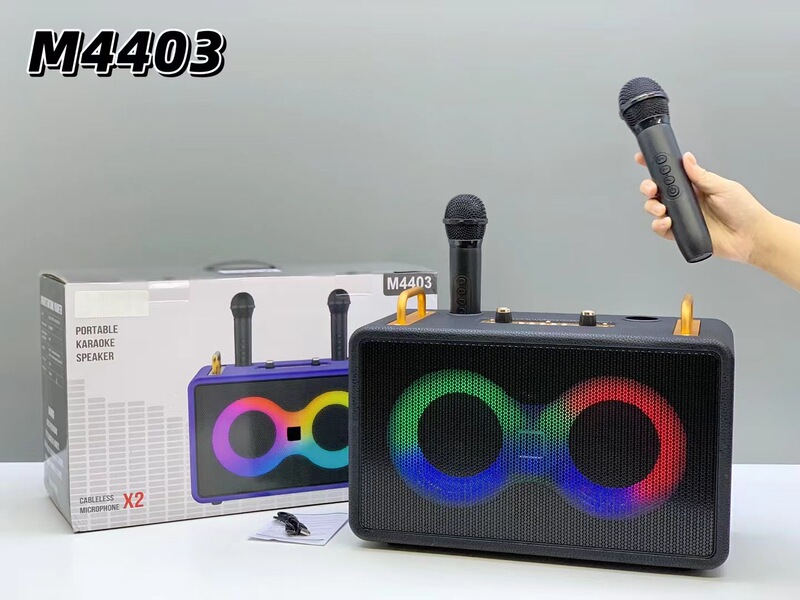 新型ダブル4インチ高級皮質k歌宝無線マイクbluetoothスピーカー屋外ポータブル大出力音響|undefined