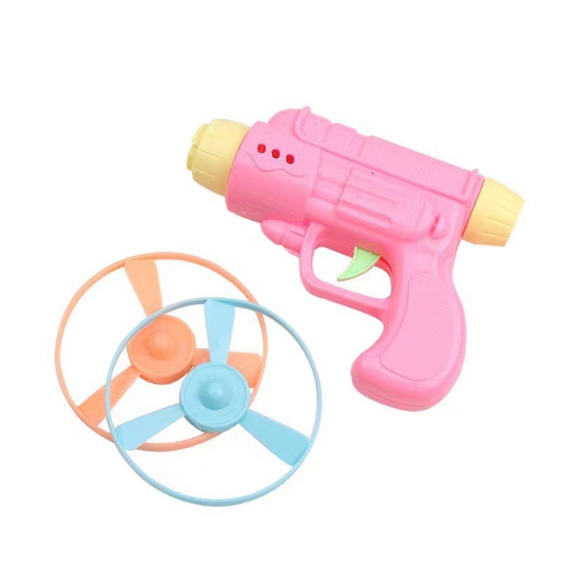 Juguetes infantiles giroscópicos platillos voladores pistola bolsa de manga color bambú libélula 2 yuanes tienda de platillos voladores rompecabezas lanzamiento de juguetes lotes