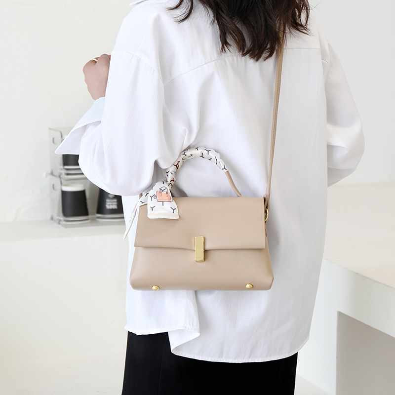 Texts Niche Trendy Shoulder Underarm Silk Scarf Women's Bag Korean Fashion Women's Handbag_voghion.com