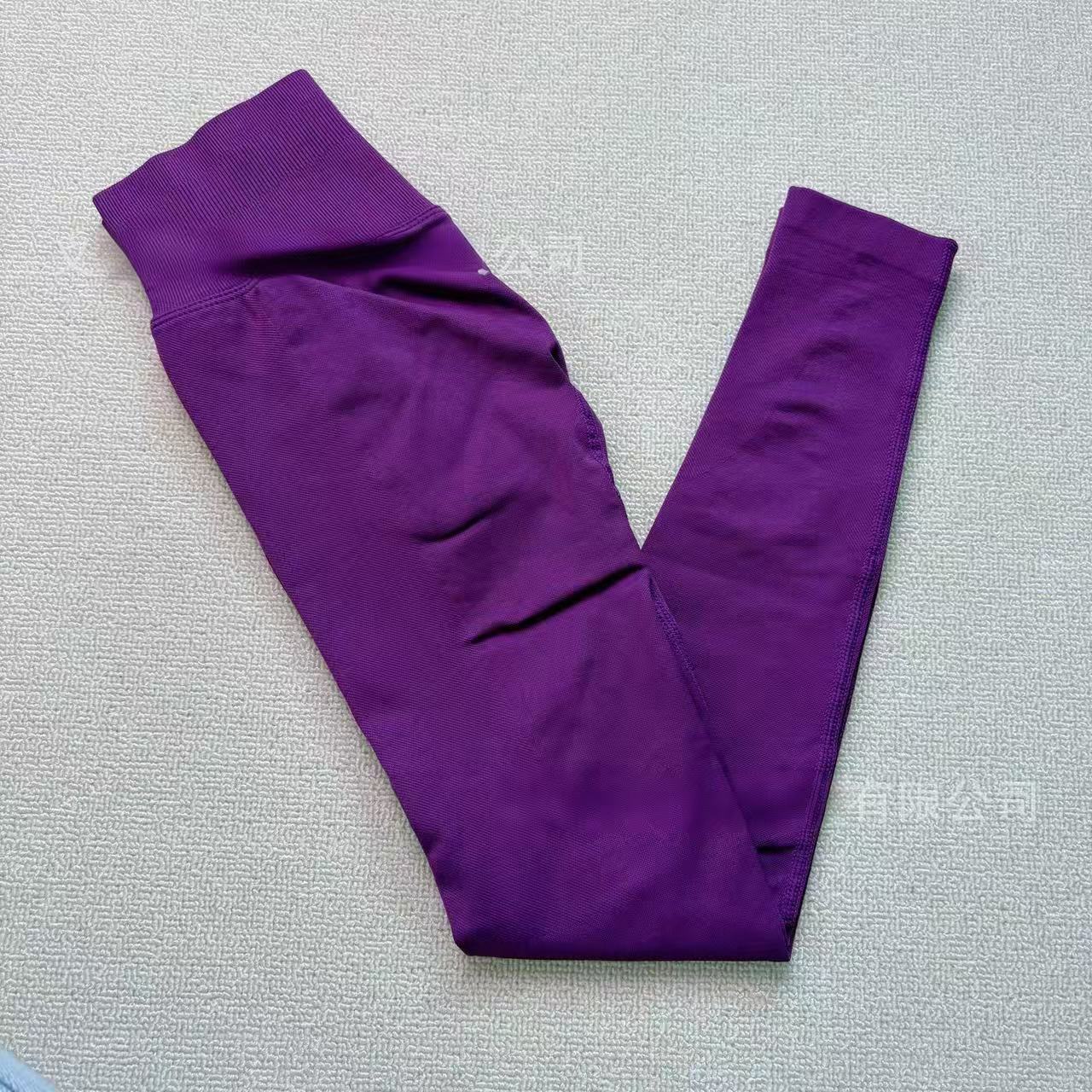 Pantalones de fitness dfyne Aliexpress ajustados, cintura plástica, caderas, pantalones deportivos sin costuras, Europa y América.