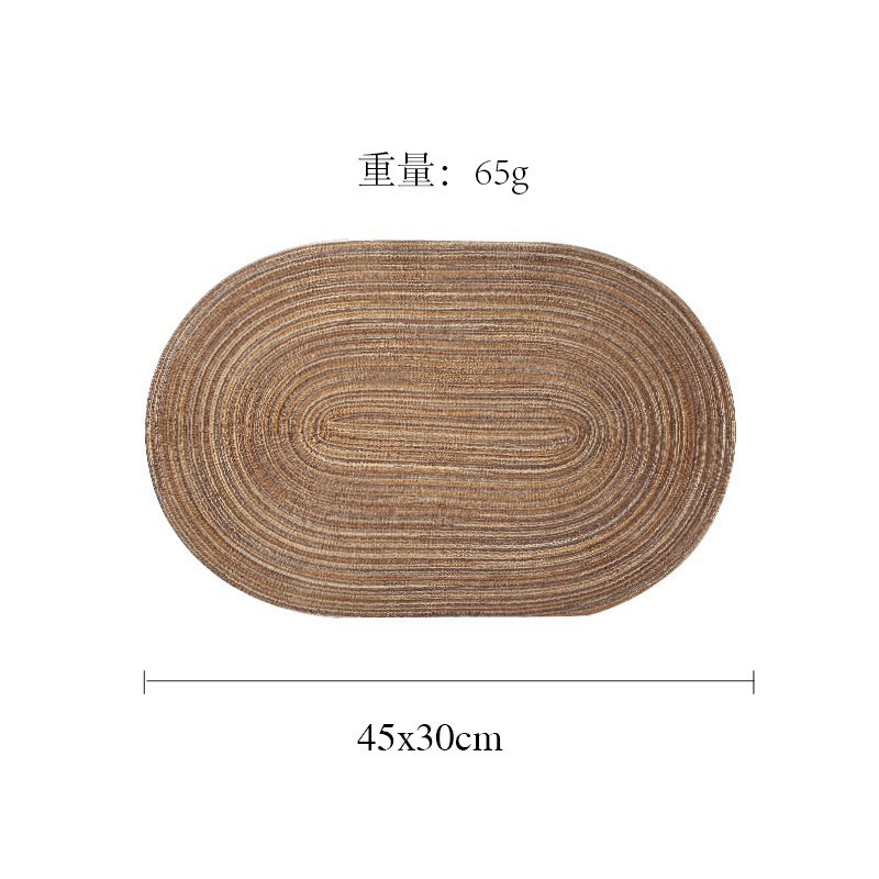 椭圆形编织风硅藻泥厨房沥水垫吸水吸油防污桌垫餐具碗筷干燥垫