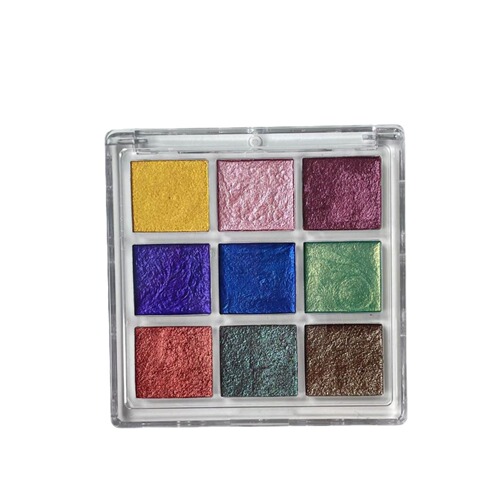 Poetic solid watercolor 4 colors 9 colors 12 colors boxed ins nail art calligraphy painting watercolor eye shadow palette trendy beauty