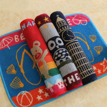 地巾浴室卫生间门口脚垫子踩脚毛巾家用吸水棉加厚可爱防滑地垫C&