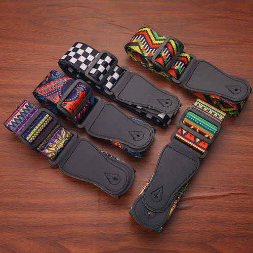 Guitar backpack printed premium strap electric guitar folk guitar bass ukulele universal shoulder strap strap