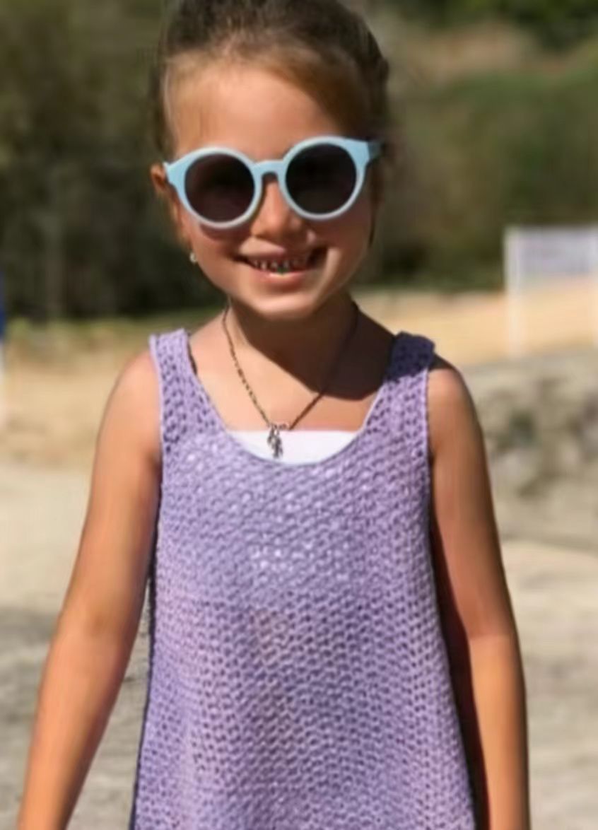 Lila Strick Badeanzug Überwurf Für Kleinkinder Mädchen Modisch_voghion.com