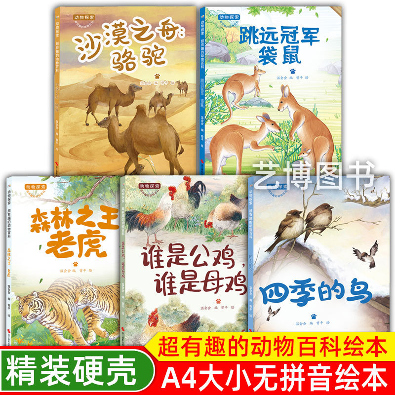 Animal Exploration Interesting Animal Encyclopedia Kindergarten Hard Cover Hardcover Picture Book Birds and Tigers in All Seasons