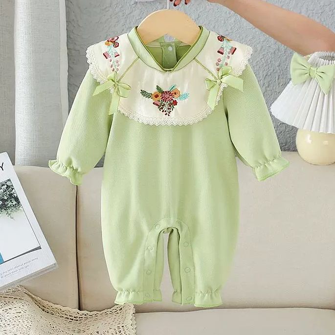 Bebé bebé primavera y otoño vestido de estilo occidental ropa de niña vestido de princesa de primavera para niña 0 1 2 años vestido