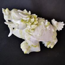 厂家批发蓝田玉龙龟摆件天然玉石雕刻神兽长寿龟雕件居家摆设玉雕