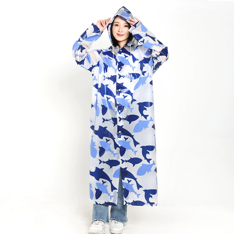 Fashionable cartoon fruit raincoat for hiking