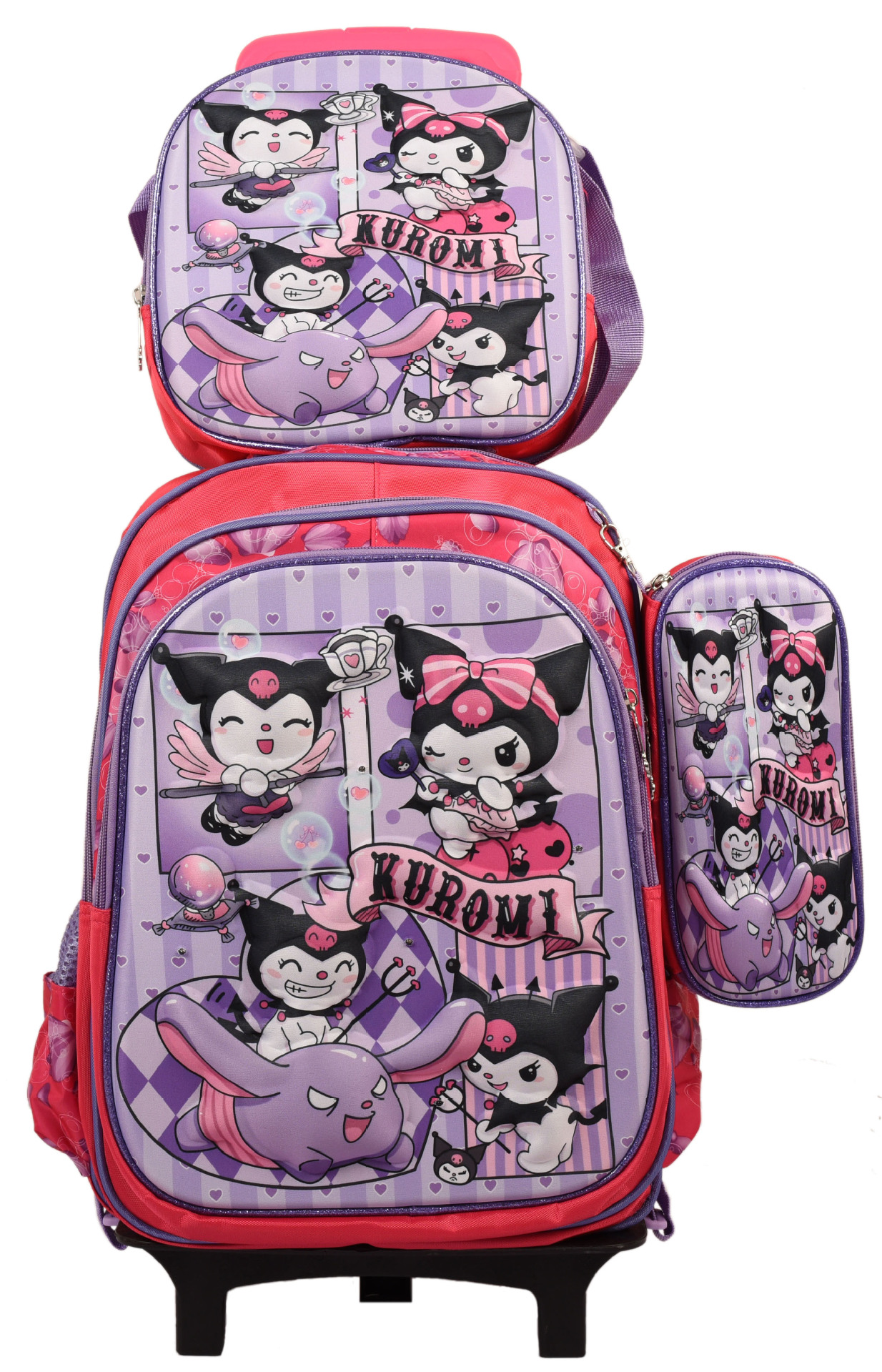 Mochila escolar fábrica 3D traje de tres piezas Shaodong escuela primaria al por mayor mochila de tres piezas de hombro de dibujos animados con protección de la columna