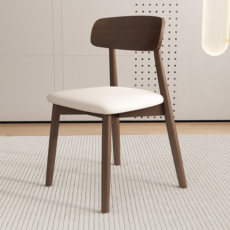 Silla de comedor de madera sólida, silla de comedor de madera nórdica, silla de comedor, silla de respaldo, silla de ganoderma lucidum