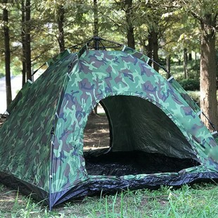 3-4 people outdoor camping camping automatic free set up quick rain-proof windproof beach camouflage tent