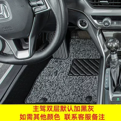 seven-seat car wear-resistant mat, Ayaqaltılar (Kovriklər) - 15-21-highlander-front-two-rows-tpe-environmentally-friendly-foot-pad-individual-driver-black-and-gray-shinnie