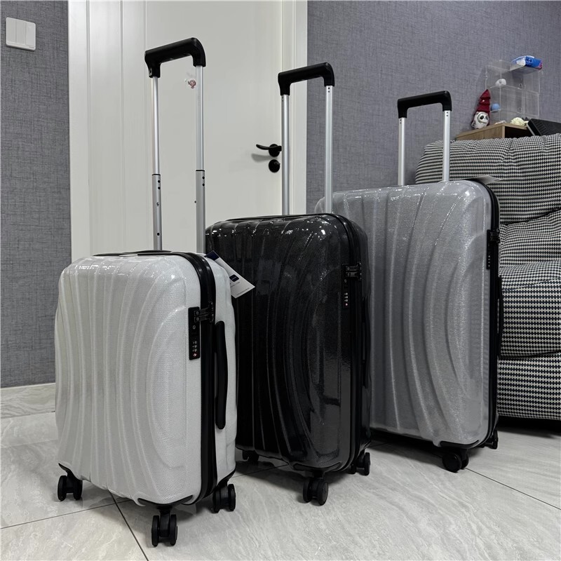 High-End Export Explosion-Proof Suitcase Ultra-Light Carbon Fiber Pattern Composite Fiber Pc Shell Trolley Case Japanese Aircraft Wheel