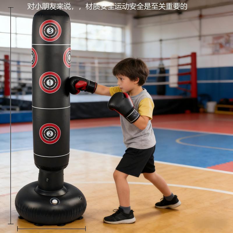 New Vertical Inflatable Pvc Fitness Boxing Column Punching Bag, Stress Relief Tumbler, Trendy Fitness Sandbag, Available in Stock