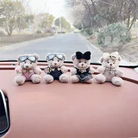 Автомобильный мультфильм милый медведь украшение для центральной консоли автомобиля декоративные детали