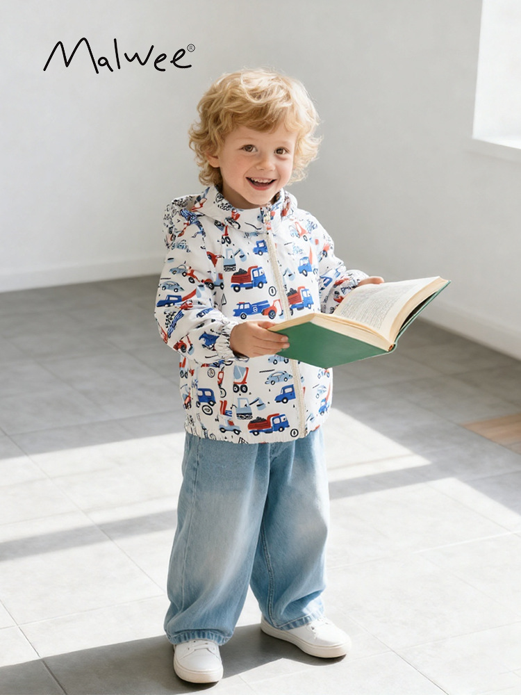 Malwee transfronterizo chaqueta de niño otoño y invierno nuevo estilo europeo y americano cardigan con capuz niño guapo invierno chaqueta de invierno