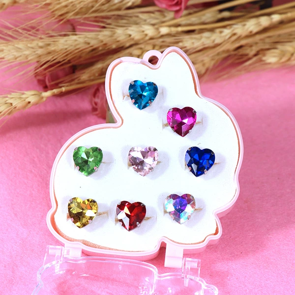 Jade Rabbit Box Love Ring Eight Pretending Circle