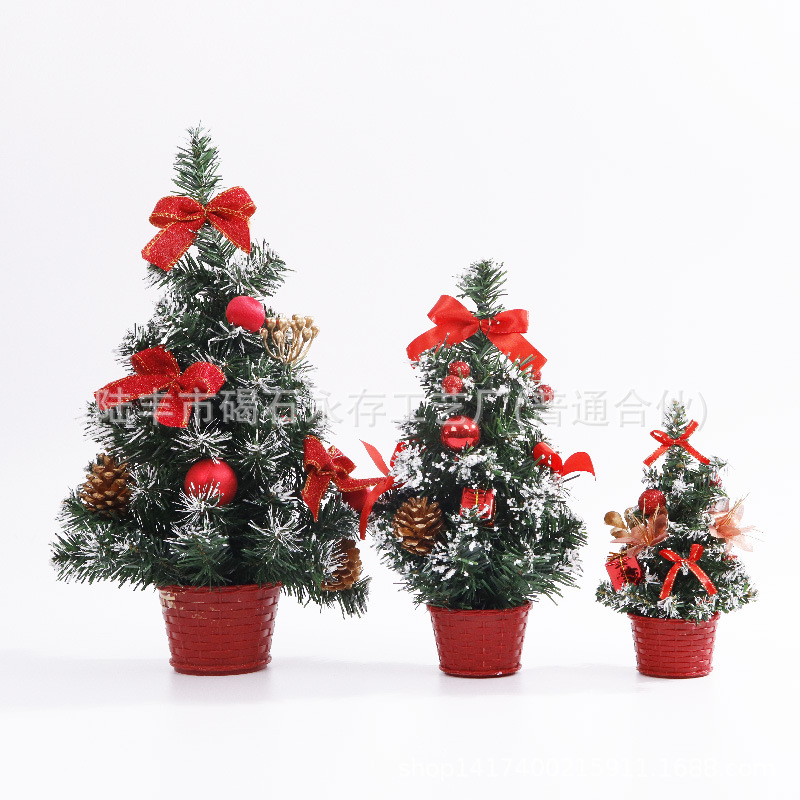 Navidad árbol decoración fábrica directa mini árbol artificial decoraciones familia Navidad regalos 20cm