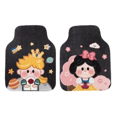 Avtomobil döşəmə paspasları scratch floor mat wire ring - silk-circle-princess-prince-front-foot-pad-each-front-foot-pad-5064-rear-foot-pad-5050