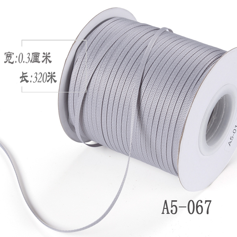 3mm de alta densidad costilla cinturón DIY cinta colgante etiqueta marcador embalaje cinta delgada cuerda de hilo